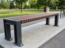 1300mm or 1800mm recycled plastic outdoor bench