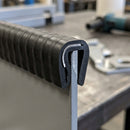 Steel-Reinforced Grip Edge Trim 8x5.5mm for 0.8-1.5mm Panels - 5m PVC (view 2)