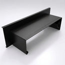 Aluminium Coping Stop End Upstand – Secret Fix — Textured Black