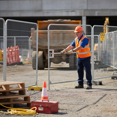Heavy Duty Temporary Fencing Vehicle Gate for Construction Sites
