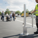 Gray Premium Removable Stainless Steel Bollard - 750mm Height
