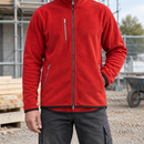 Anti-Pilling Fleece Work Jacket with Extended Rear Panel - Red