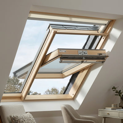 Centre Pivot Skylight Window 3060mm Pine with Noise Reduction