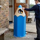 70 Litre Pencil Litter Bin Polyethylene Bright Colours