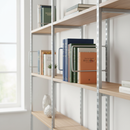 Light Gray Adjustable Flexible Bookends - Silver Pair for Twin Slot Systems