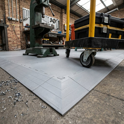Interlocking PVC Flooring Tile Corner Ramp 500 × 500 × 7 mm