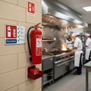 Rosy Brown Premium Dry Powder Extinguisher Instructions Safety Sign