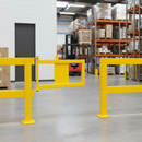 Gray Heavy Duty Impact Railing System for Safety and Visibility