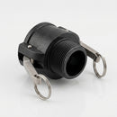 1" Male x 1" Cam Lever Coupler – Polypropylene (view 2)