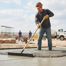 Light Gray Premium Concrete Rake with 5ft Wooden Handle for Efficient Levelling