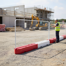 Gray Premium Water-Filled Fence Panel Support Pair for Stability