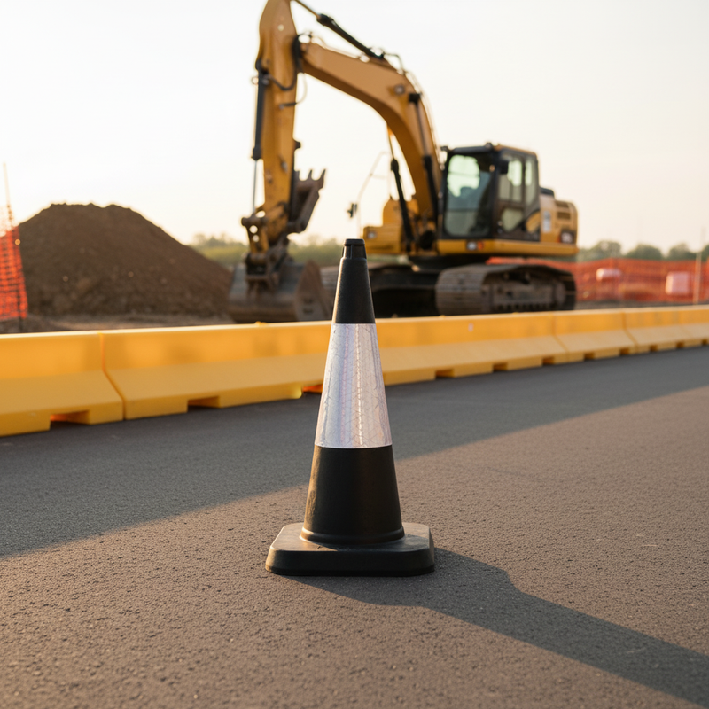 Dim Gray High-Performance 750mm Traffic Cone with Superior Design