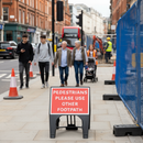 Gray Premium Pedestrian Footpath Sign 600 x 450mm - Durable and Stable