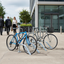 Gray Premium Galvanised Steel Cycle Rack for 10 Bicycles