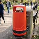 90 Litre Plastic Litter Bin with Decorative Band