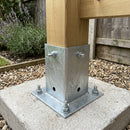 Bolt Down Fencing Support - Galvanised Steel