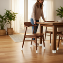 Premium 25mm Round Rubber Furniture Feet Tip Caps - Durable Floor Protectors for Tables, Chairs, and Benches, Pack of 4