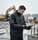 Dark Slate Gray Premium Waterproof Work Bomber Jacket with Fixed Hood