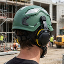 Green Vented Hard Hat and Ear Protection Set