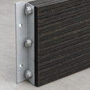 Black Loading Bay Protection Block with Steel Frame 900 x 400 x 105mm