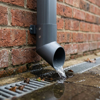63mm Diameter Flush Joint Aluminium Downpipe Shoe