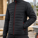 Black/Red Padded Thermal Work Coat (view 2)