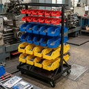 Mobile Parts Bin Trolley with 60 or 90 Polypropylene Bins