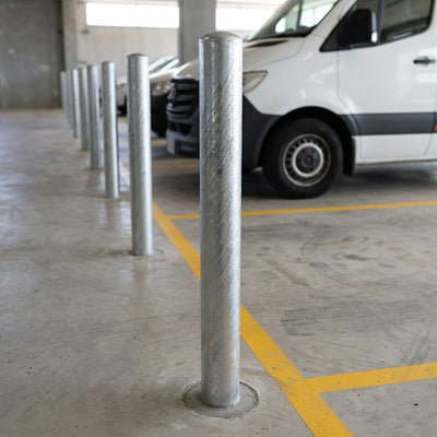 60–168mm Dome Top Galvanised Steel Bollard, 1000–1100mm