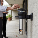 Wall-mounted cigarette disposal bin, stainless steel, 700-butt capacity