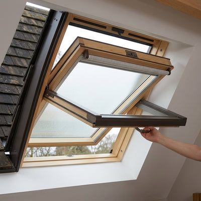 Centre Pivot Roof Window 550x780mm Pine Obscure Glazing