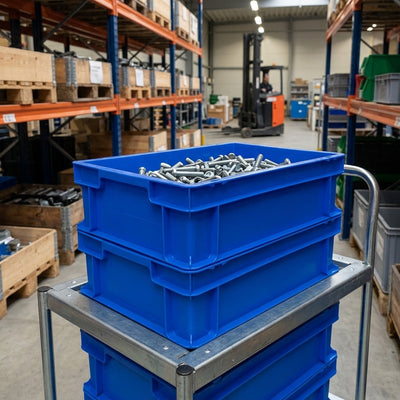 400 x 300 x 120mm 11L Euro Stacking Container, Polypropylene