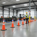 Dark Gray Premium Plastic Cone Chain 2.5m - High Visibility Blue