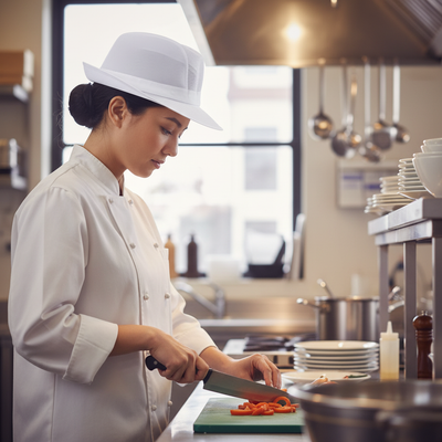 Premium Disposable Trilby Hat - White for Hygiene Standards