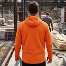 Full-Zip Thermal Midlayer Hoodie with Softshell Panels - Orange