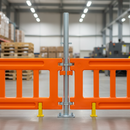 Rosy Brown Heavy Duty Safety Barrier Panel Connection Post for Secure Extensions