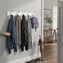 Professional Wall Mounted Coat Rack with 6 Heavy-Duty Ceramic Tip Hooks and 3.4kg Capacity for Robust Storage Solutions