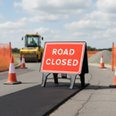 Gray High-Performance Road Closed Sign 1050x750mm for Traffic Safety