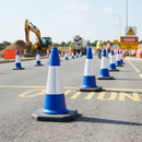 Gray 500mm 2-Piece Premium Traffic Cone with High Durability