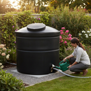 Dark Slate Gray Large Non Potable 1300 Litre Cylindrical Water Storage Tank - Heavy Duty