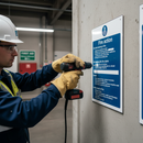 Dark Slate Gray Premium Fire Action Safety Signs - Emergency Instructions for Fire Drill