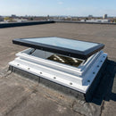 Manual Opening Flat Glass Rooflight 1000x1000mm for Builders Kerb
