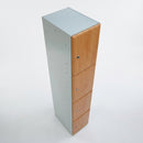 Four-Door Timber-Effect Locker with Cam Lock – Steel Frame (view 2)