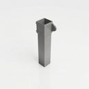 Traditional Aluminium Downpipe 72x72mm x 3m Eared Socket — RAL 7037