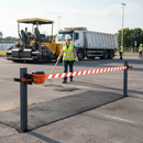 Light Slate Gray Premium Retractable Barrier Kit with High Visibility Tape - 9m