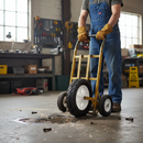 Premium Semi-Pneumatic Tyres on White Plastic Hub 150mm - Puncture-Proof Design for Hand Trucks and Utility Carts