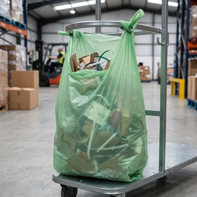 Heavy Duty Green Refuse Sacks 18" × 29" × 39" – 200 Per Box