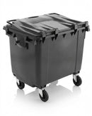3x 660 Litre 4-Wheeled Waste Bins on Pallet (view 2)
