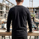 Black Long Sleeve Cotton Work Top