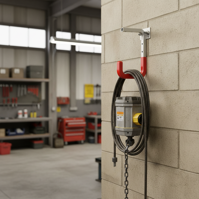 Heavy Duty Galvanised Wall & Ceiling Hook with Rubberised Coating - 150 x 255 x 155mm