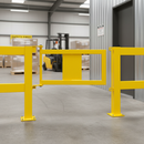 Dark Gray Heavy Duty Impact Railing System - Gate for Safety